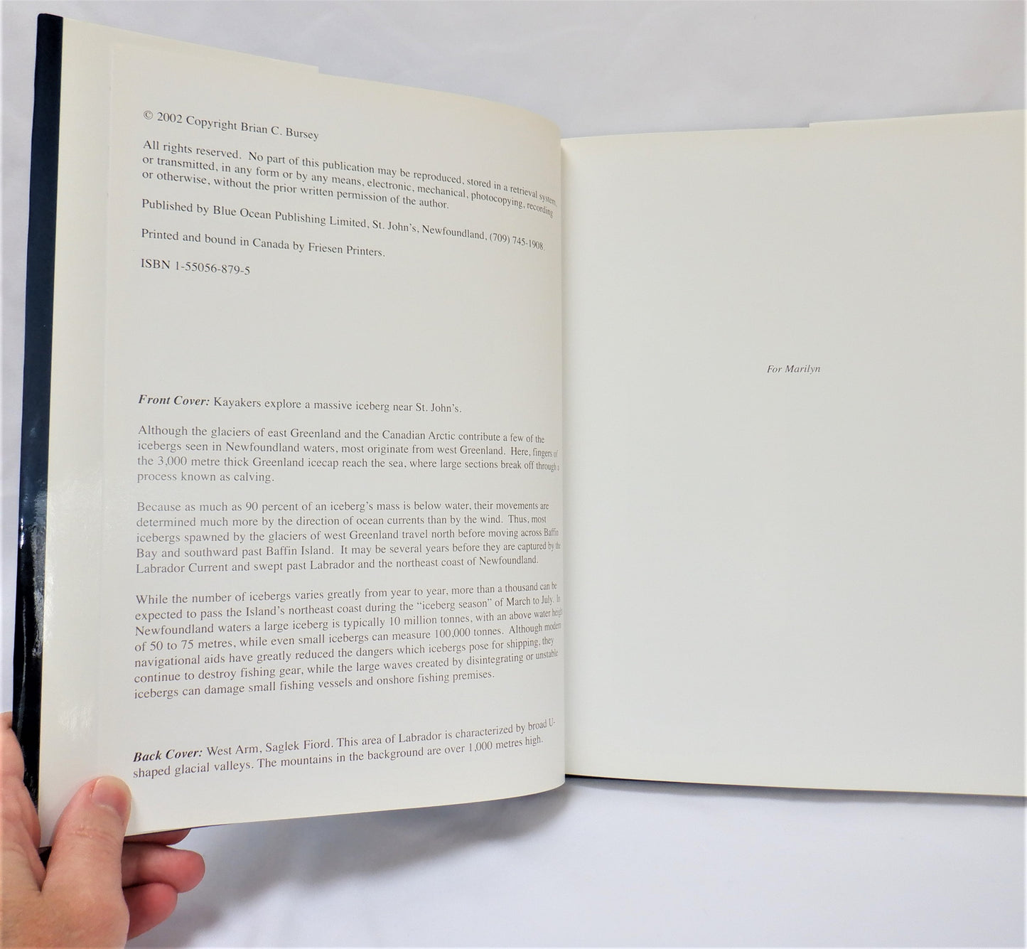 NEWFOUNDLAND and LABRADOR, A Photographic Tribute by Brian C. Bursey (1st Ed. SIGNED)