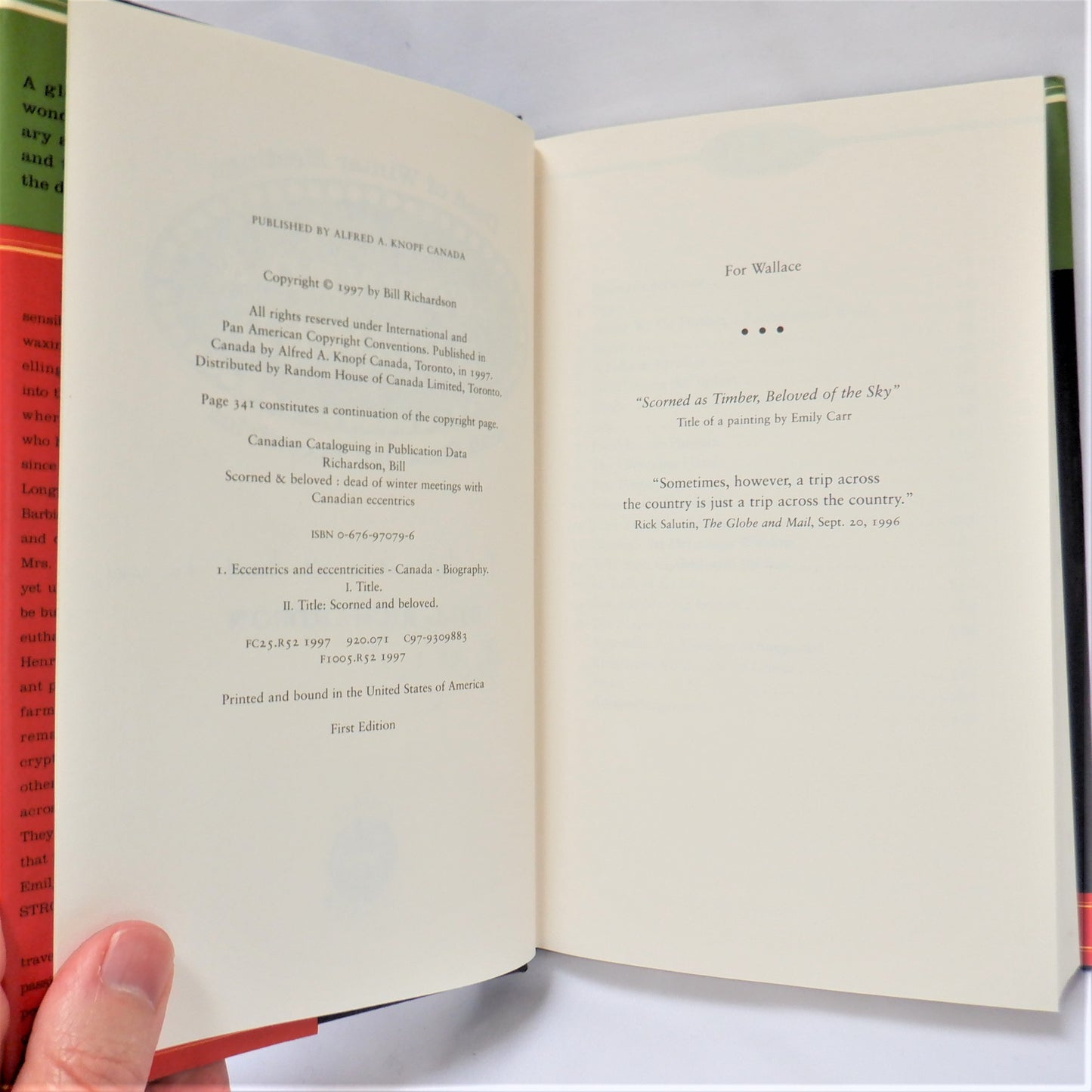SCORNED & BELOVED...Dead of Winter Meetings with Canadian Eccentrics, by Bill Richardson (1st Ed. SIGNED)