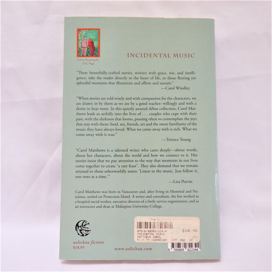INCIDENTAL MUSIC, Short Stories by Carol Matthews (1st Ed. SIGNED)