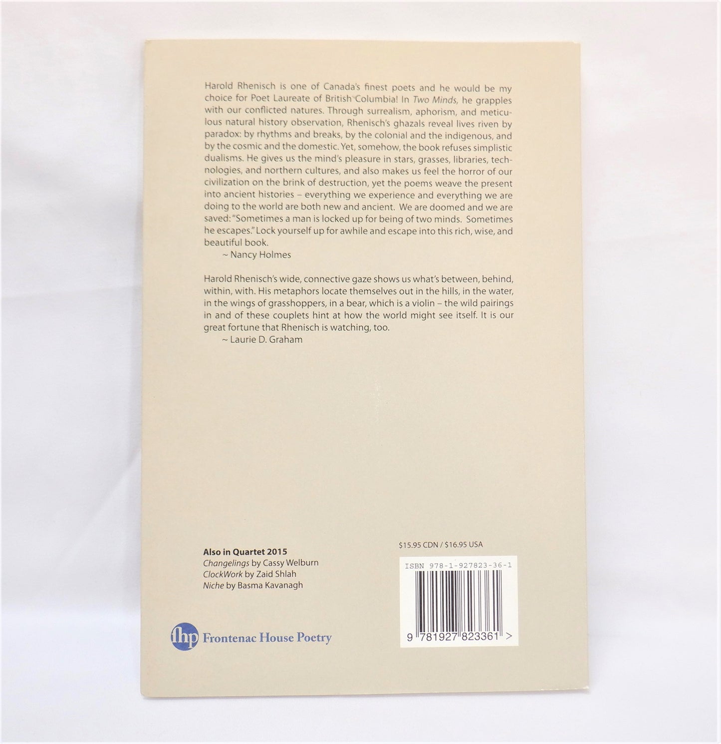 TWO MINDS, Poetry by Harold Rhenisch (1st Ed. SIGNED)