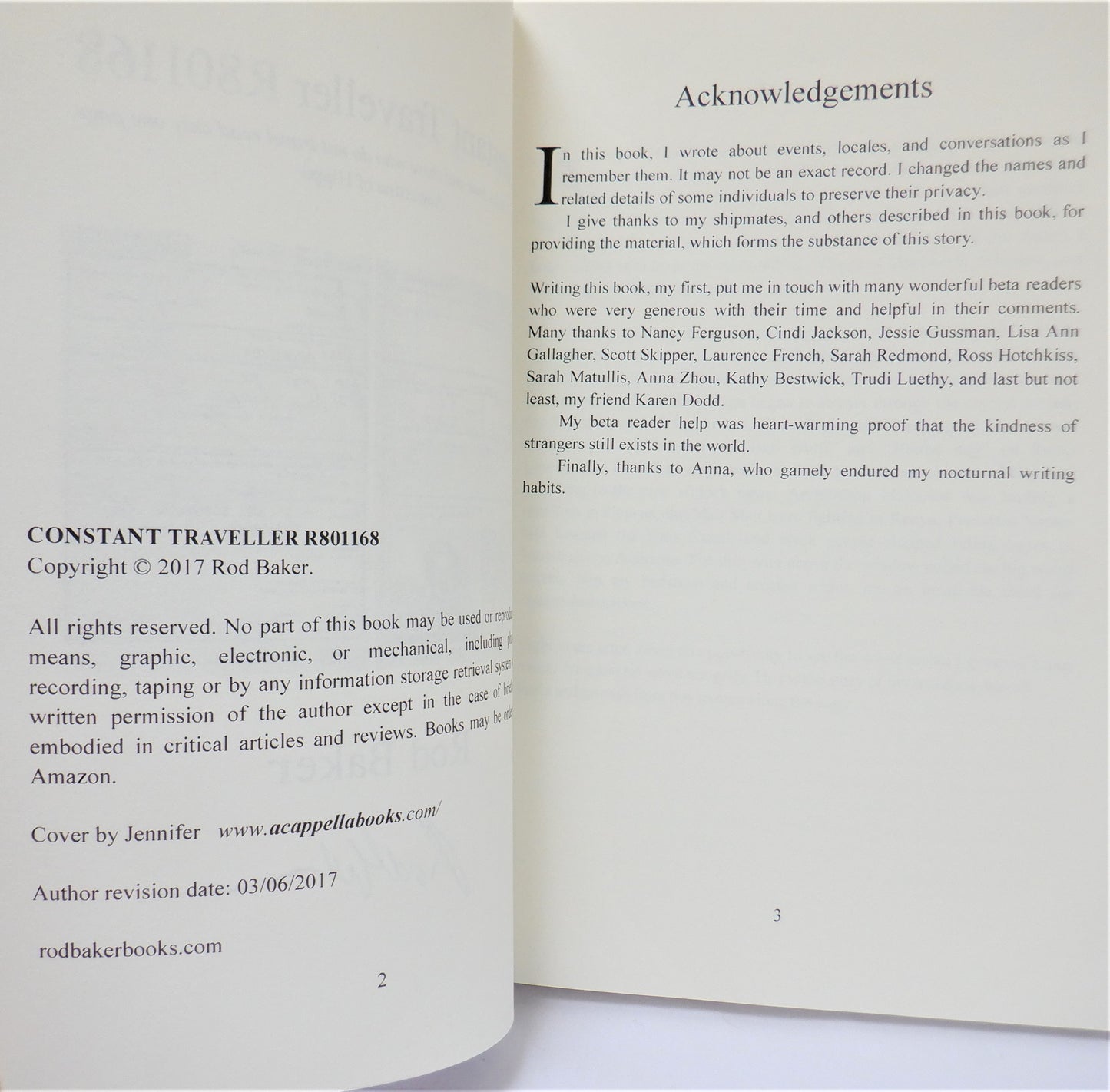 CONSTANT TRAVELLER R801168, At Age 16, I Went to Sea, Memoir by Rod Baker (1st Ed. SIGNED)