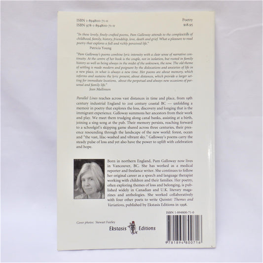 PARALLEL LINES, Finely-Crafted Poems by Pam Galloway (1st Ed. SIGNED)