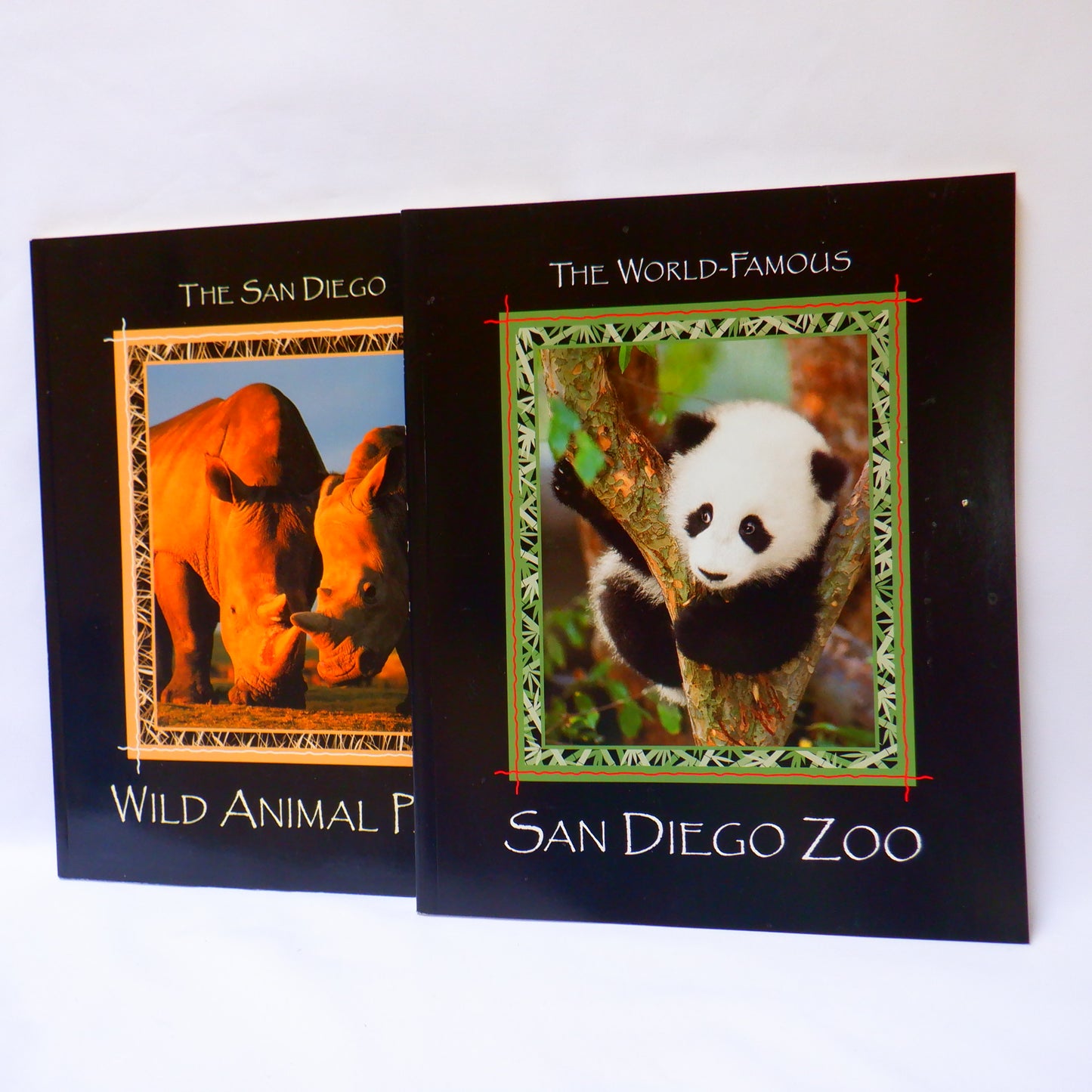 THE WORLD FAMOUS SAN DIEGO ZOO, and THE SAN DIEGO WILD ANIMAL PARK, Tourist Souvenir Guides, 2000 (A Paul's 2-Pack Special)