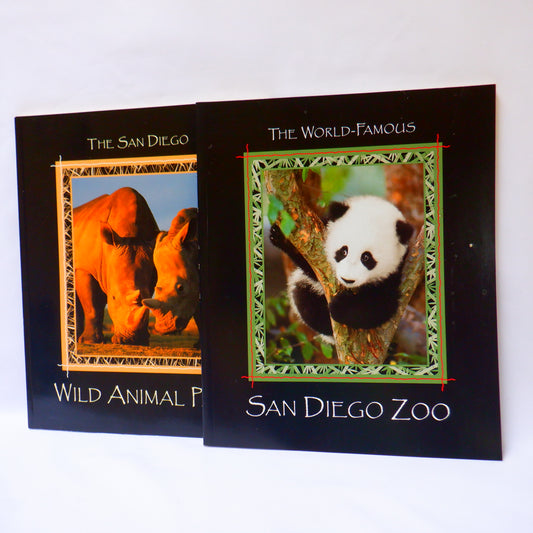 THE WORLD FAMOUS SAN DIEGO ZOO, and THE SAN DIEGO WILD ANIMAL PARK, Tourist Souvenir Guides, 2000 (A Paul's 2-Pack Special)