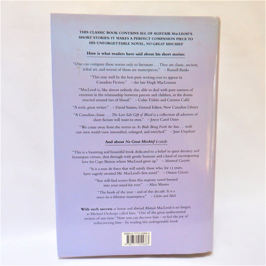 ISLAND: THE COLLECTED STORIES, by Alistair MacLeod (2000 1st Ed.)