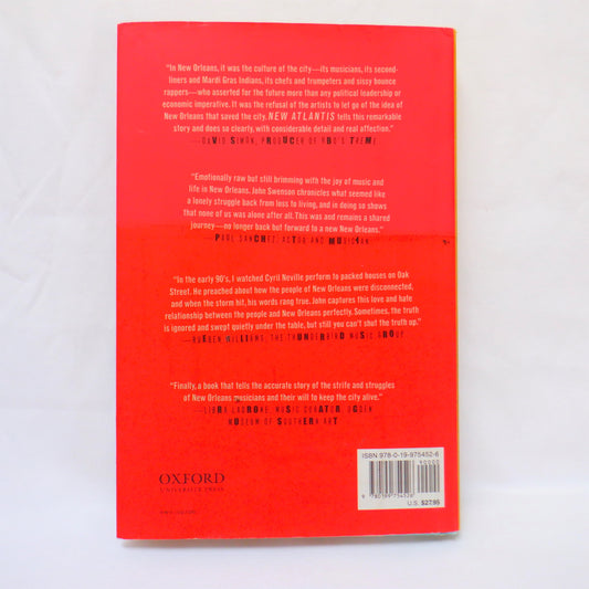 NEW ATLANTIS, Musicians Battle for the Survival of New Orleans, by John Swenson (1st Ed. SIGNED)