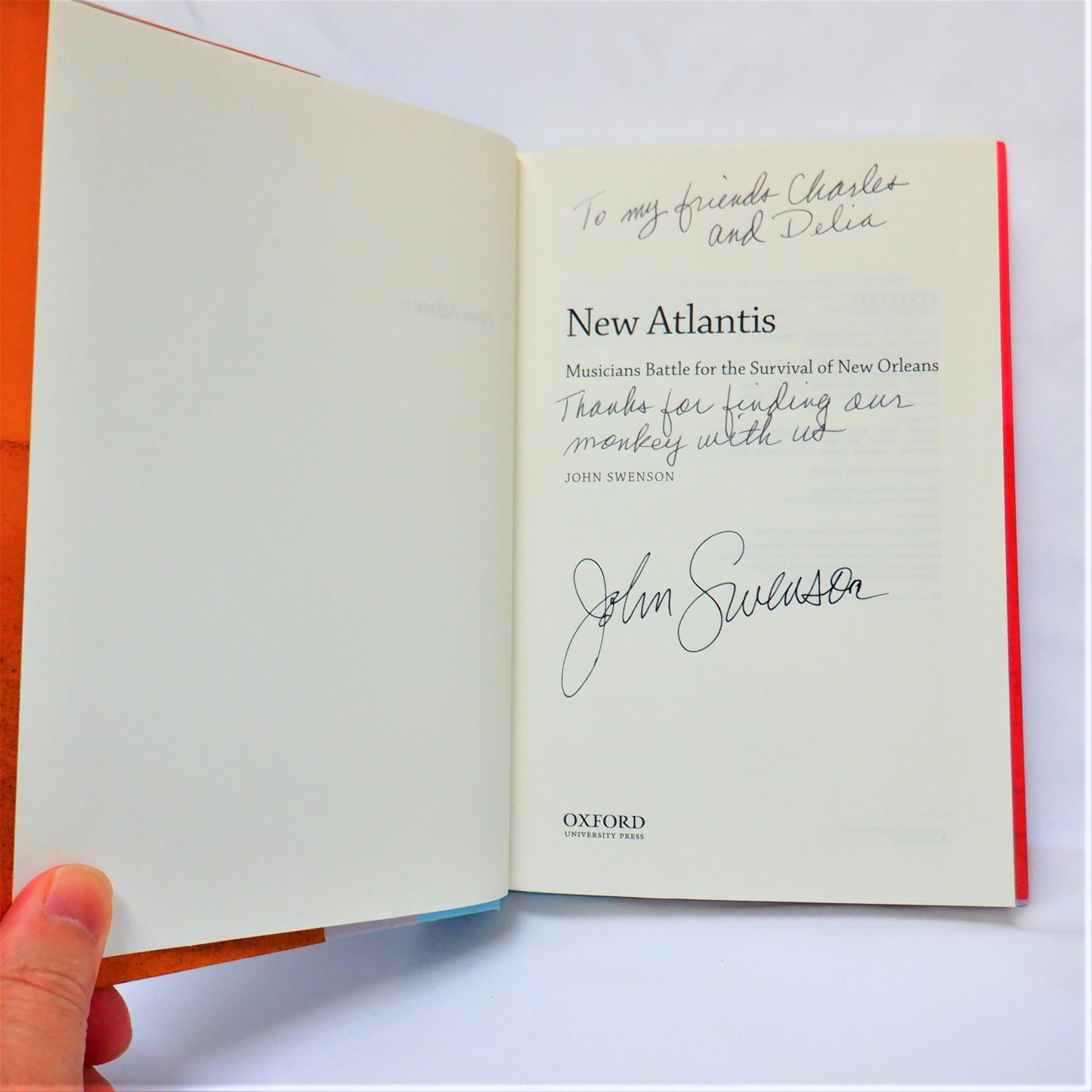 NEW ATLANTIS, Musicians Battle for the Survival of New Orleans, by John Swenson (1st Ed. SIGNED)