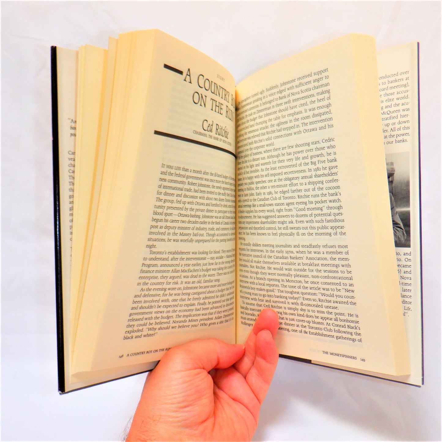 THE MONEY-SPINNERS, An Explosive Probe Into The Covert World of Canadian Banking, by Rod McQueen (1983 1st Ed.)