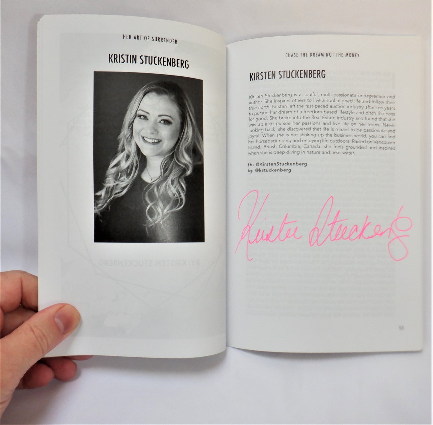 HER ART OF SURRENDER, A Collection of Stories About Letting Go of the Past and Embracing the SOUL, by Cassie Jeans and Co-Creators (1st Ed. SIGNED)