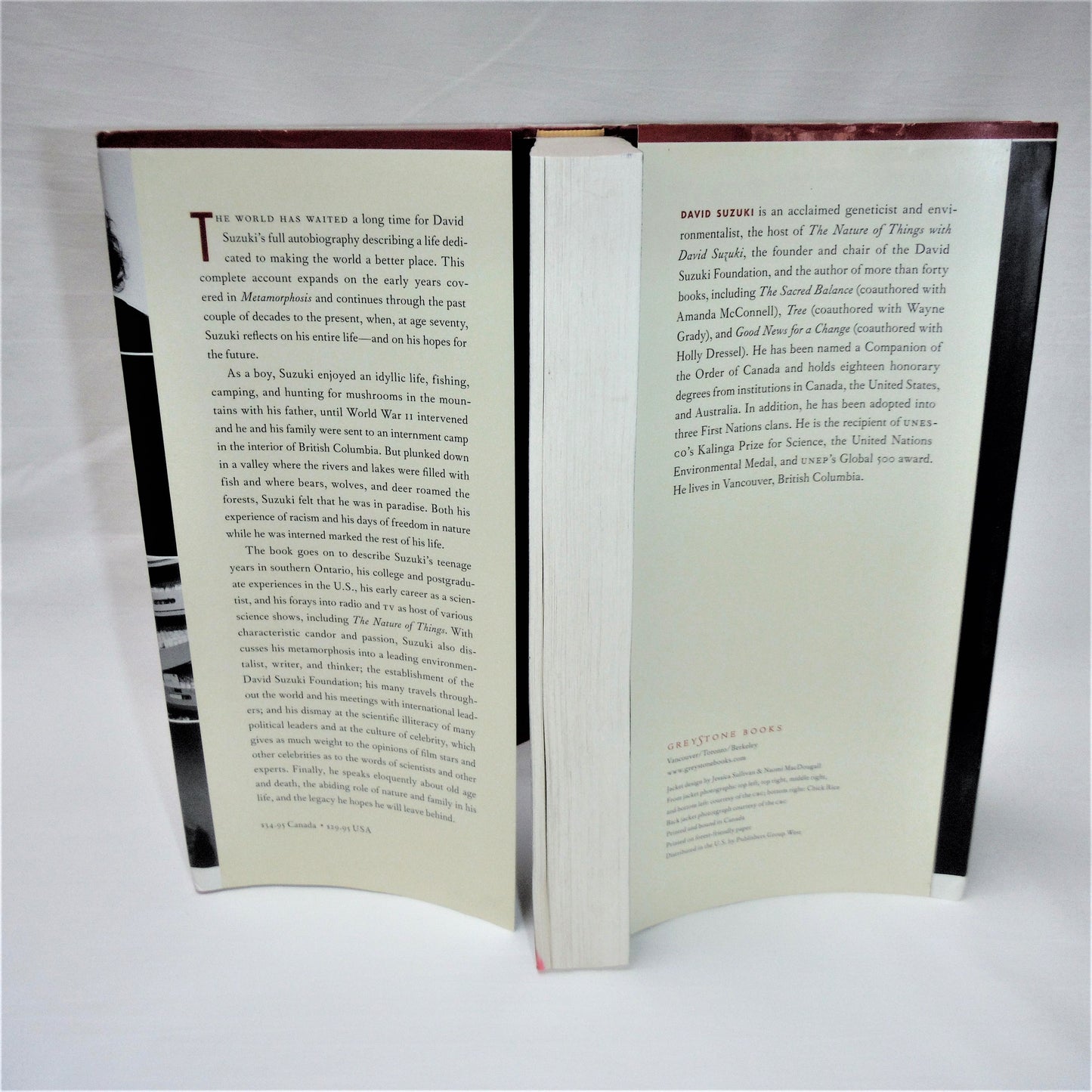 DAVID SUZUKI, The Autobiography by David Suzuki (1st Ed. SIGNED)