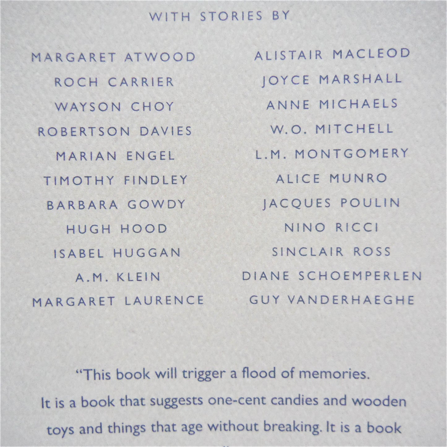 WHEN WE WERE YOUNG, An Anthology of Canadian Stories, Selected and Introduced by Stuart McLean, 2008