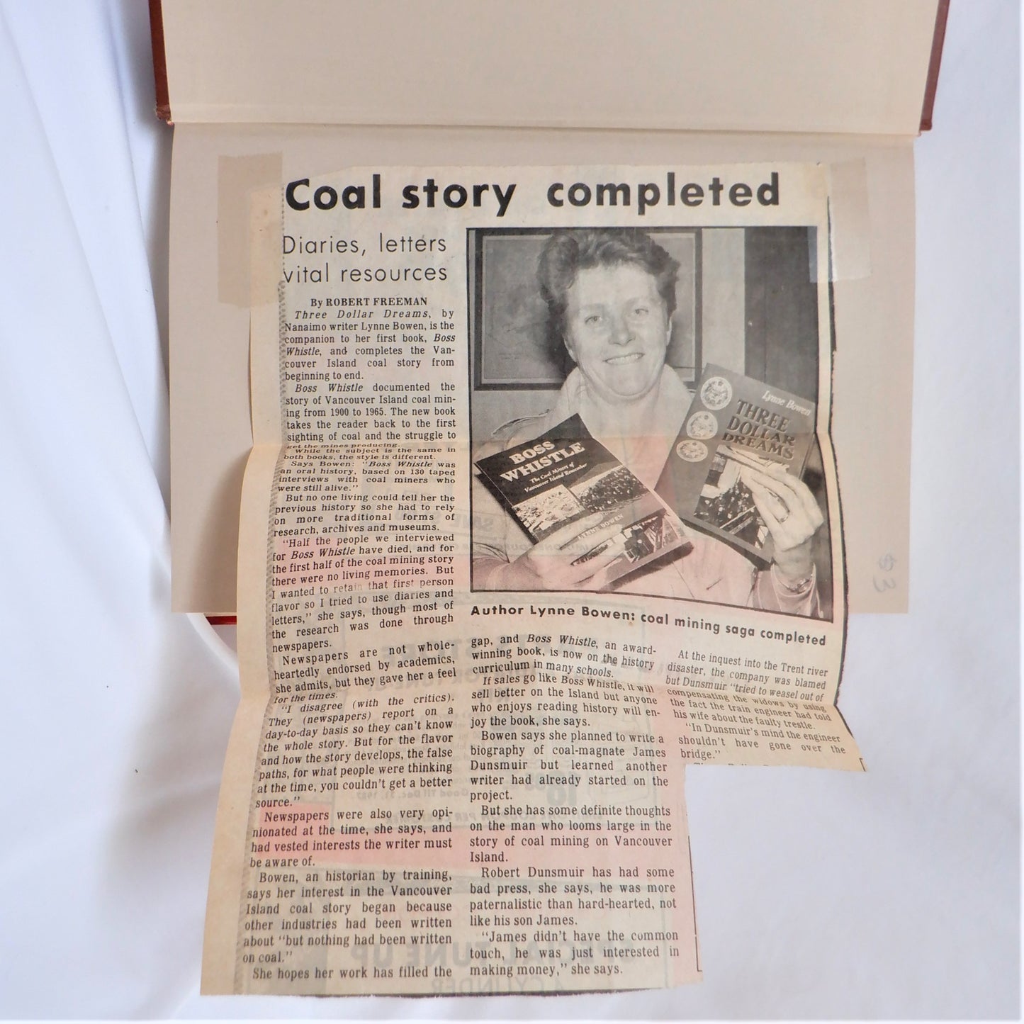 THREE DOLLAR DREAMS, by Lynne Bowen (1st Ed. SIGNED)