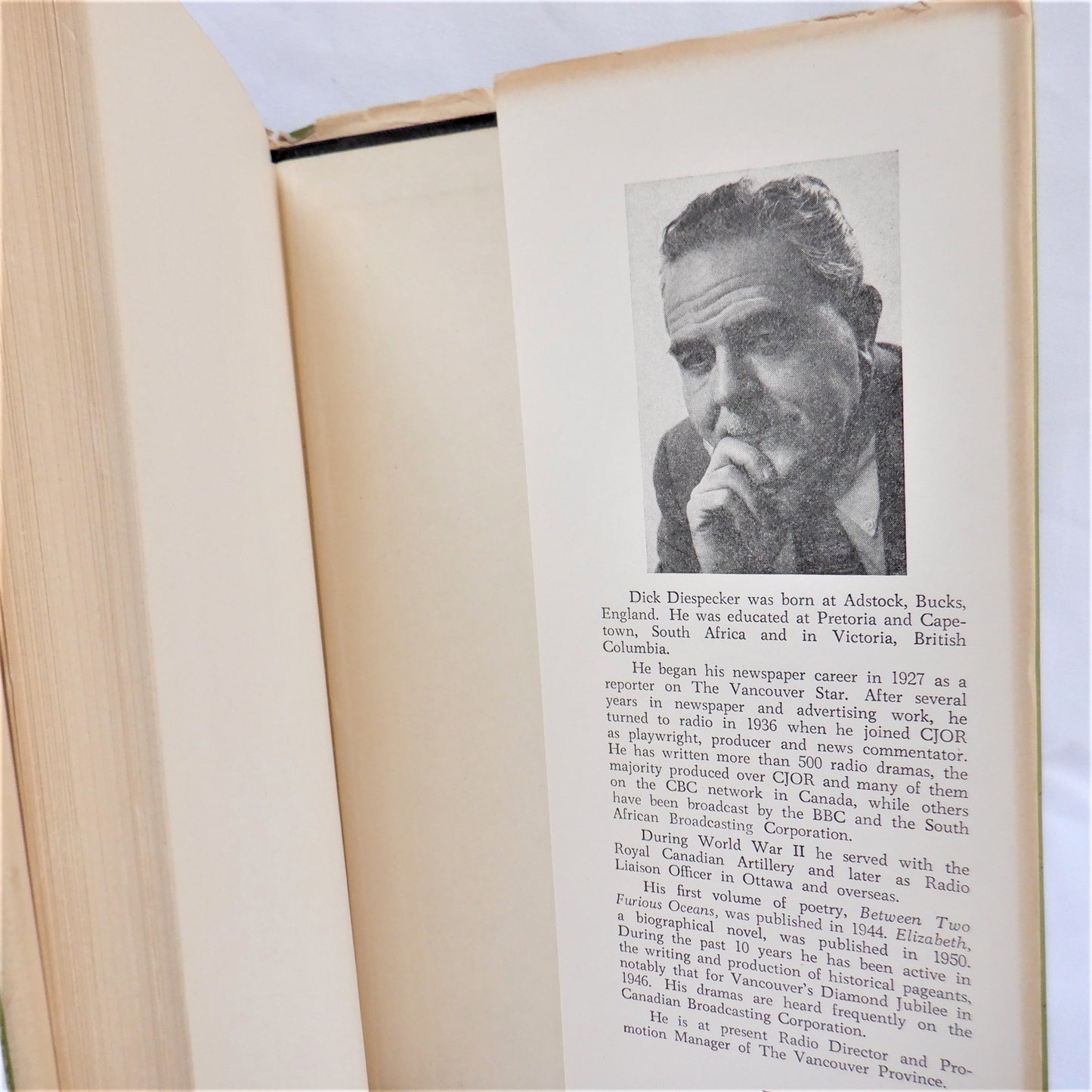 THREE WINDOWS WEST, Poetry by Dick Diespecker (1956 1st Ed.)