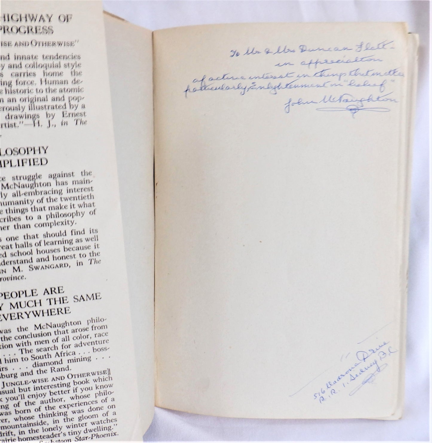 'MAN' JUNGLE WISE AND OTHERWISE, by John McNaughton (1st Ed. SIGNED)