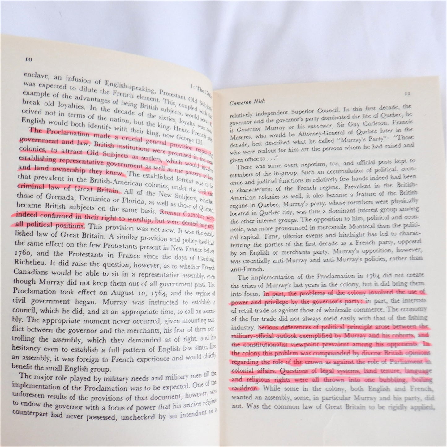 COLONISTS AND CANADIENS 1760-1867, Edited by J.M.S. Careless (1971 1st Ed.)