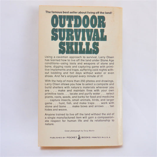 OUTDOOR SURVIVAL SKILLS, by Larry Dean Olsen, 1976