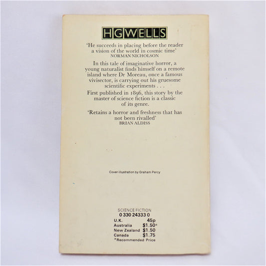 THE ISLAND OF DOCTOR MOREAU, A Novel by H.G. Wells, 1975