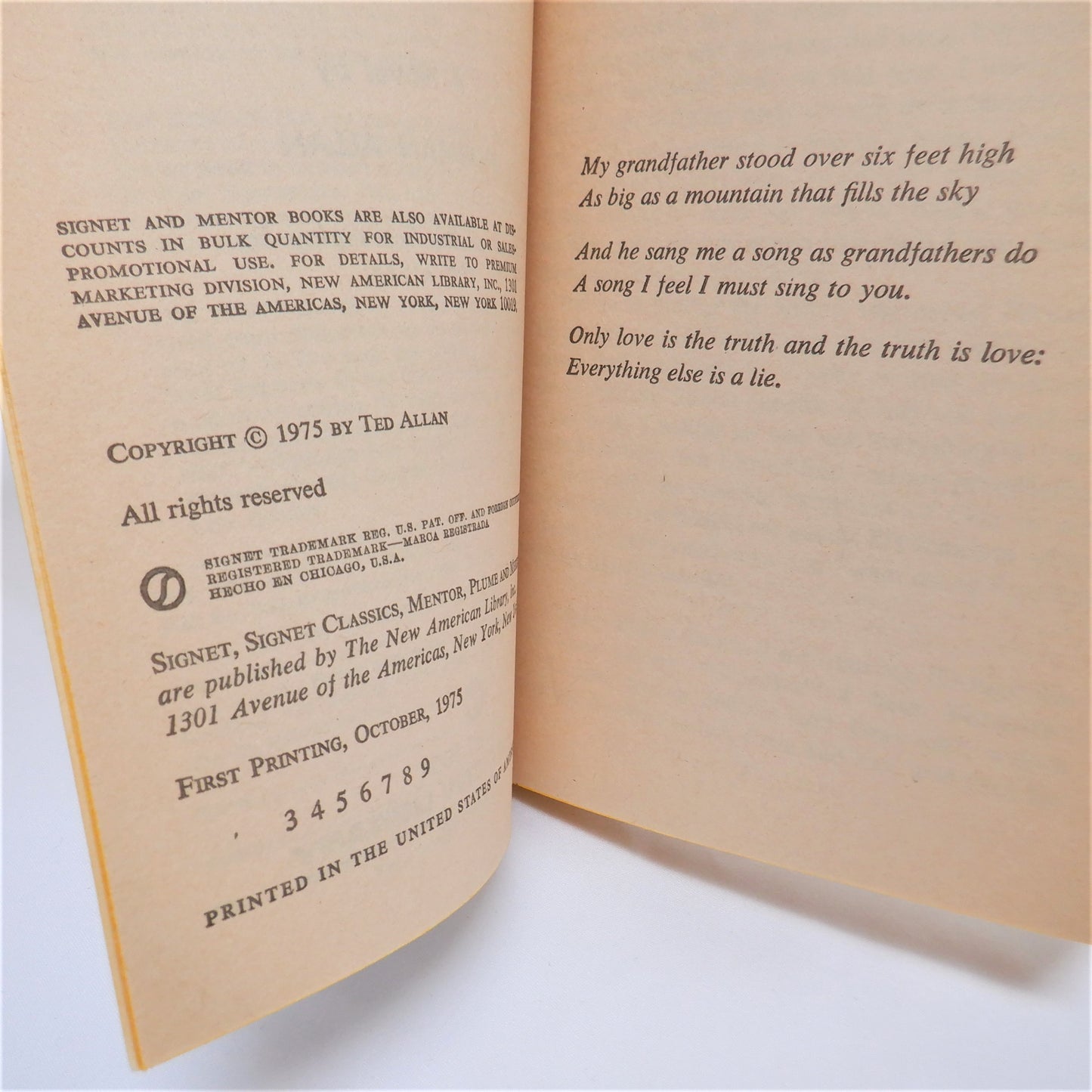 LIES MY FATHER TOLD ME, by Norman Allan (1975 1st Ed. Paperback)