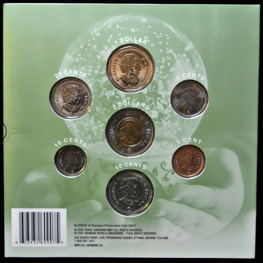 2007 Christmas Tree Coloured Commemorative 7 Coin Gift Set, MINT Sealed