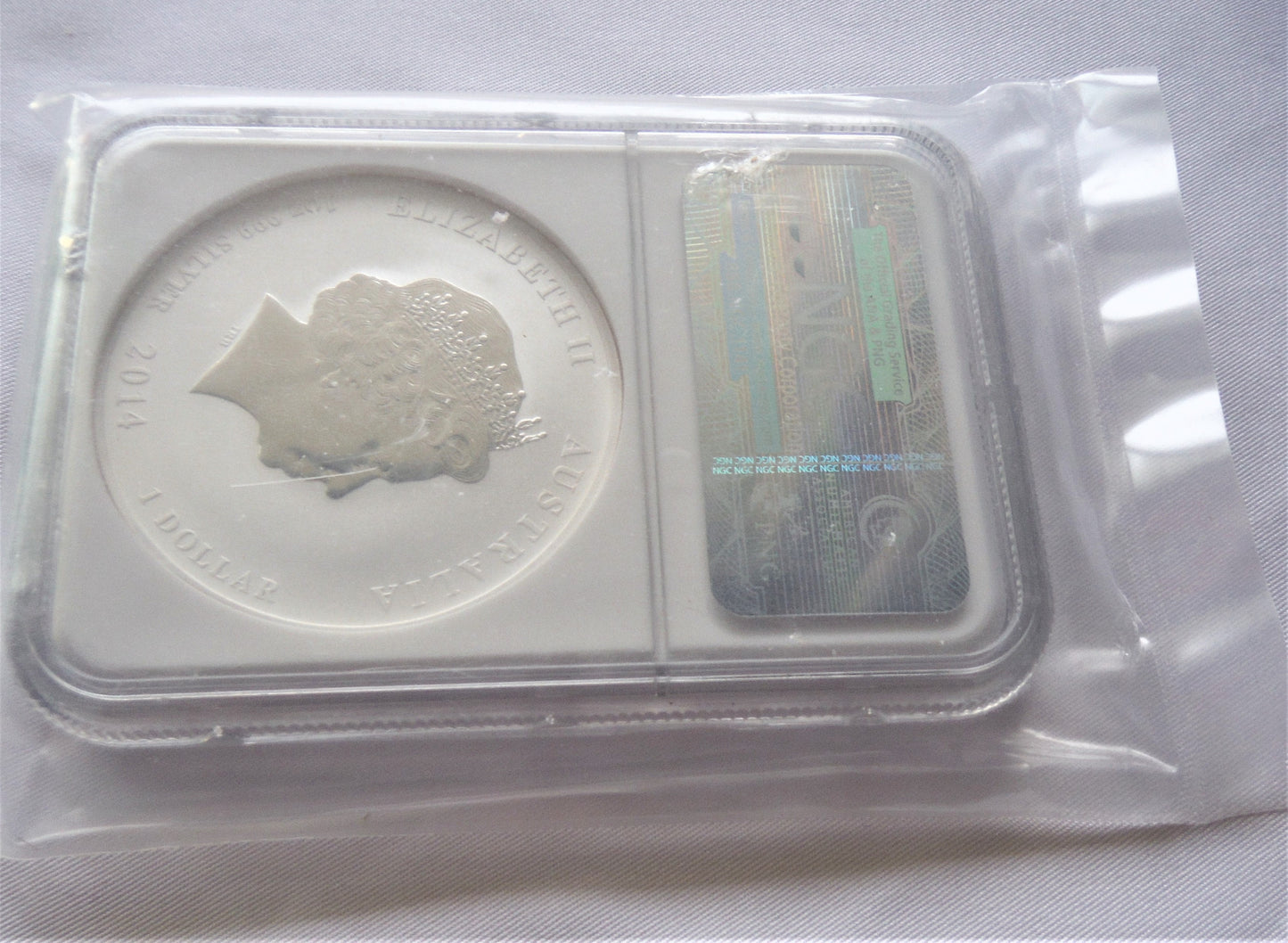 2014P YEAR OF THE HORSE: 1 Full Troy Oz .999 Fine Silver $1 Coin, 'Early Release' by Australia's Perth Mint. NGC Certified MS69