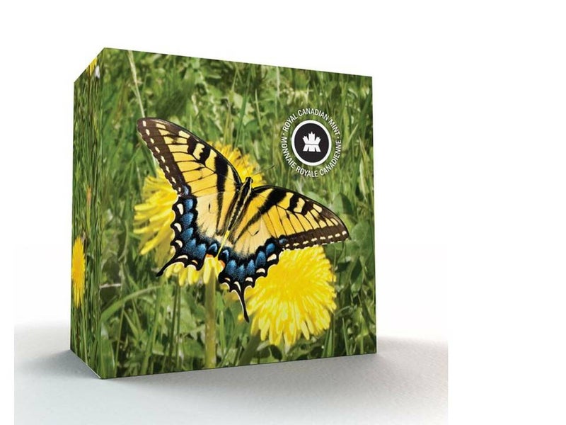2013 Canadian 1oz Pure Fine Silver $20 Coin, Butterflies of Canada: COLOURED TIGER SWALLOWTAIL