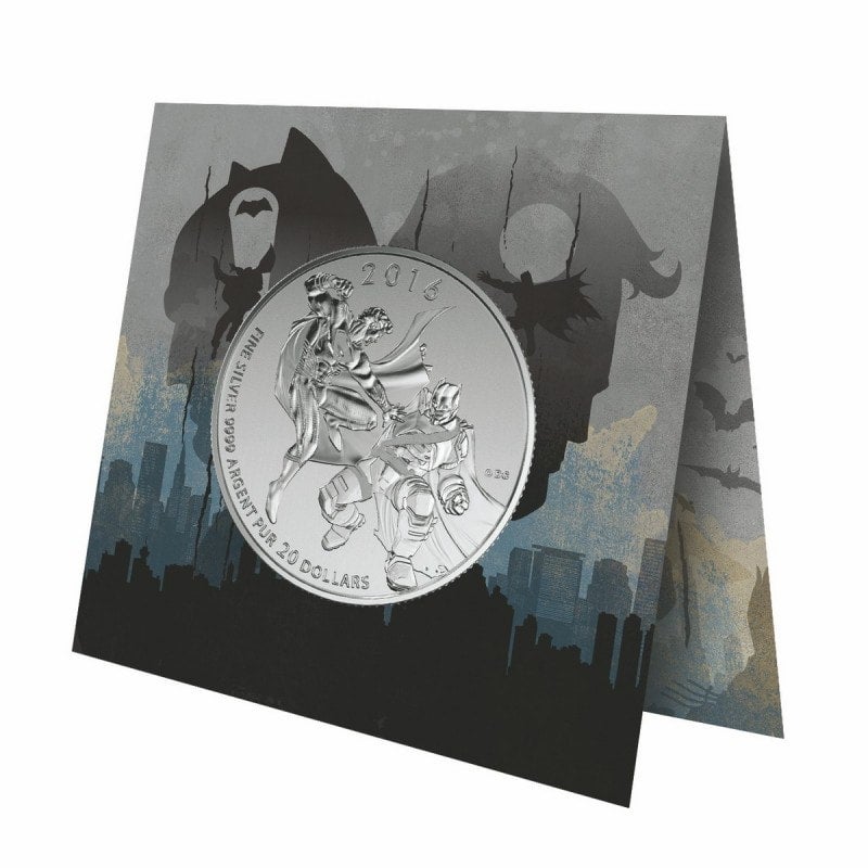 2016 $20 for $20 Pure Silver Coin: CANADA SUPERMAN & BATMAN (Dawn of Justice)