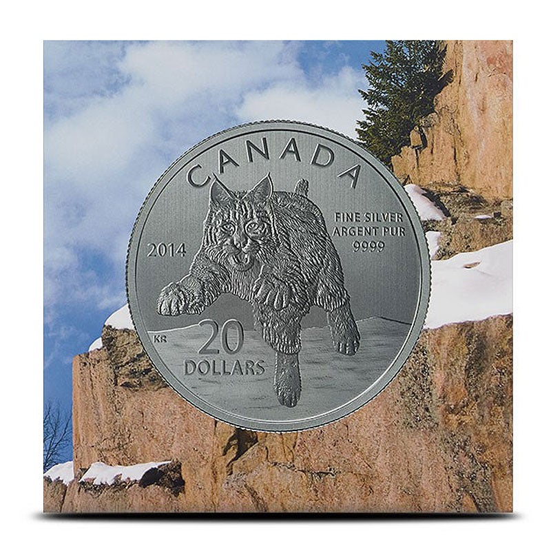 2014 $20 for $20 Pure Silver Coin: CANADA BOBCAT