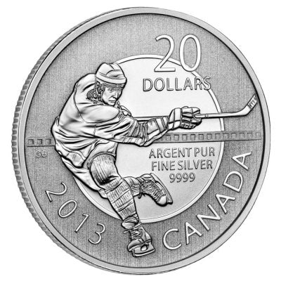 2013 $20 for $20 Pure Silver Coin: CANADA HOCKEY PLAYER