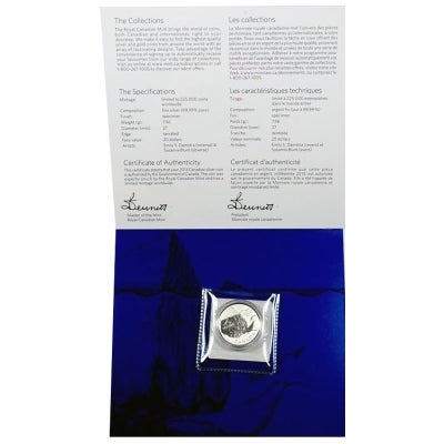 2013 $20 for $20 Pure Silver Coin: CANADA ICEBERG & WHALE