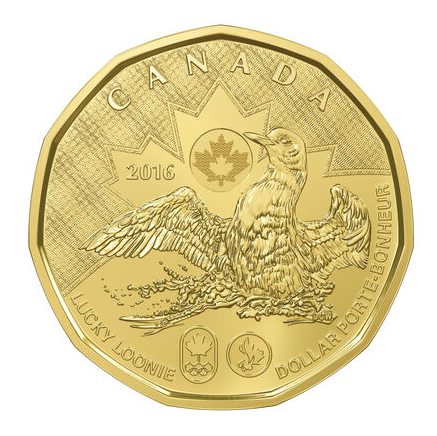 2016 LUCKY LOONIE, Royal Canadian Mint Sealed 5-Coin-Package!
