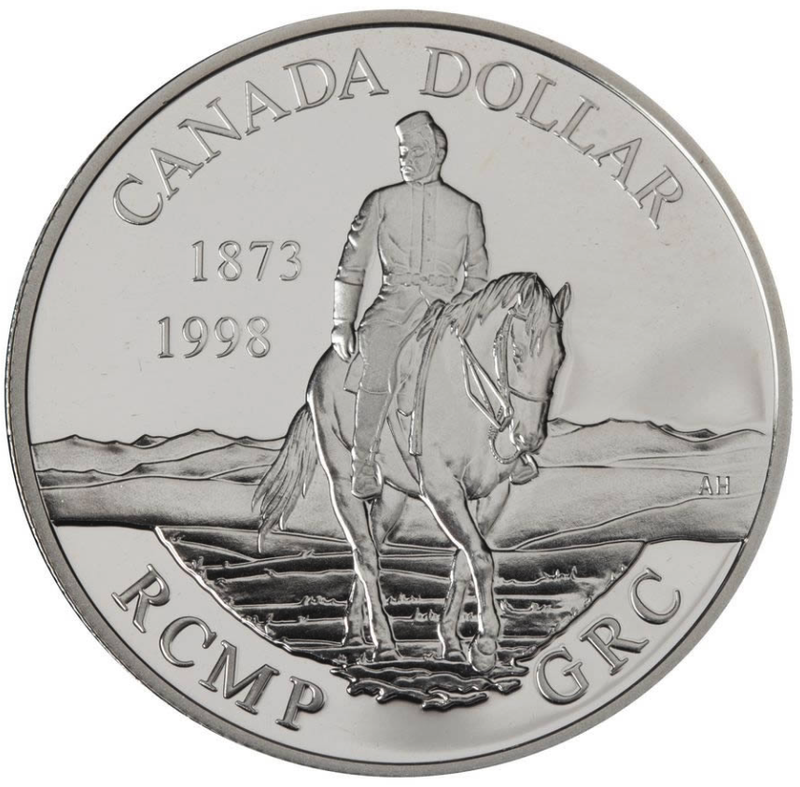 1998 (1873-) Canadian 8-Coin Silver Proof Double Dollar Set: RCMP MOUNTED POLICE 125th Anniversary Silver Dollar