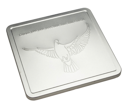 2000 OFFICIAL MILLENNIUM KEEPSAKE TIN, including Stamps by Canada Post & Medallion by Royal Canadian Mint