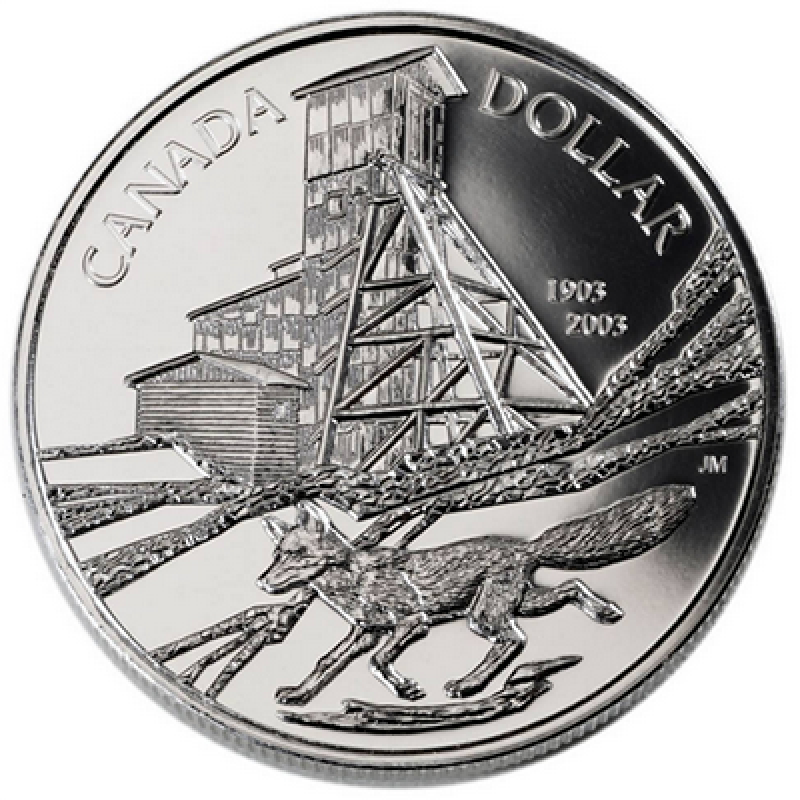 2003 Canadian 8-Coin Proof Double Dollar Set: COBALT SILVER STRIKE 100th Anniv Silver Dollar