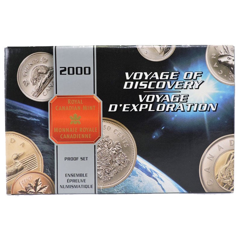 2000 Canadian 8-Coin Silver Proof Double Dollar Set: VOYAGE OF DISCOVERY Silver Dollar