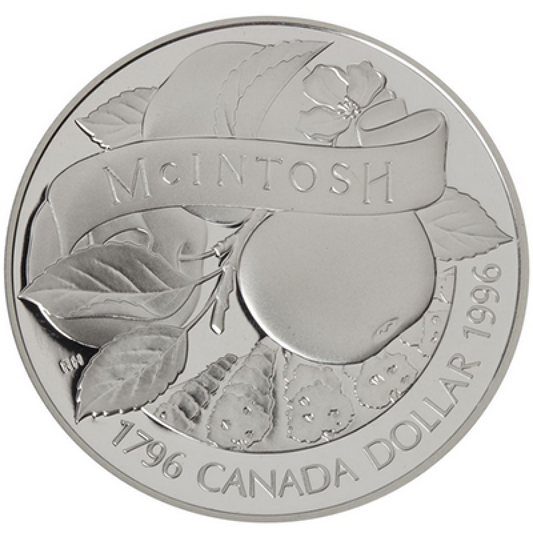 1996 Double Dollar 7-Coin Prestige Set in Fine Silver: McINTOSH APPLE 200th Anniversary