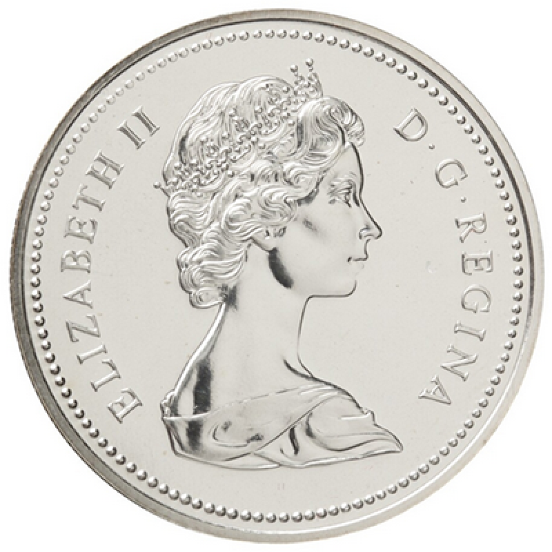 1975 Canadian $1 VOYAGEUR Brilliant Uncirculated Nickel Dollar Coin w/case