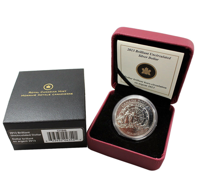 2013 Canadian $1 Brilliant Pure Silver Coin: ARCTIC EXPEDITION 100th Anniversary (1913-2013)