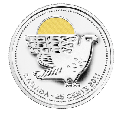 2011 Canadian .25-cent Quarters: LEGENDARY NATURE COIN COLLECTION 6-Pack Pliofilm