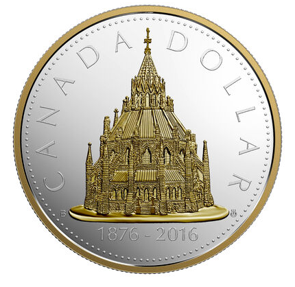 2016 2 oz SILVER Renewed Dollar: CANADA'S PARLIAMENT: An RCM Master's Club Coin Only!