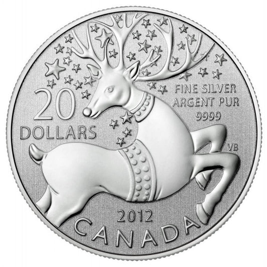 2014 $20 for $20 Pure Silver Coin: CANADA REINDEER