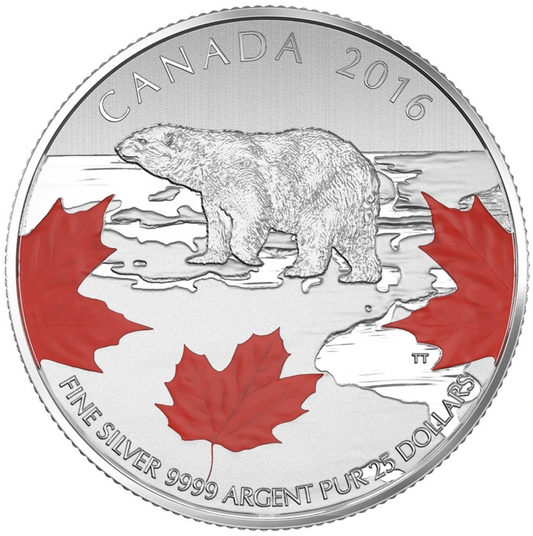 2016 $25 for $25 Pure Silver Coin: TRUE NORTH