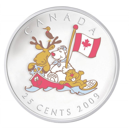 2009 JULY 1st CANADA DAY CELEBRATION, oversized full-colour .25-cent Quarter Gift Set