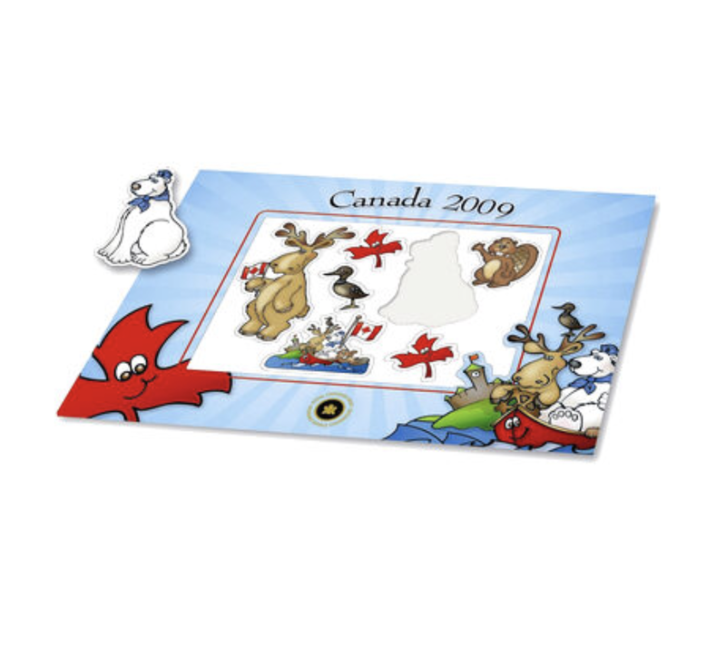 2009 JULY 1st CANADA DAY CELEBRATION, oversized full-colour .25-cent Quarter Gift Set