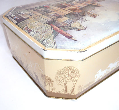 Vintage Tin Can Container from England: 'THE BELL INN STINTON'