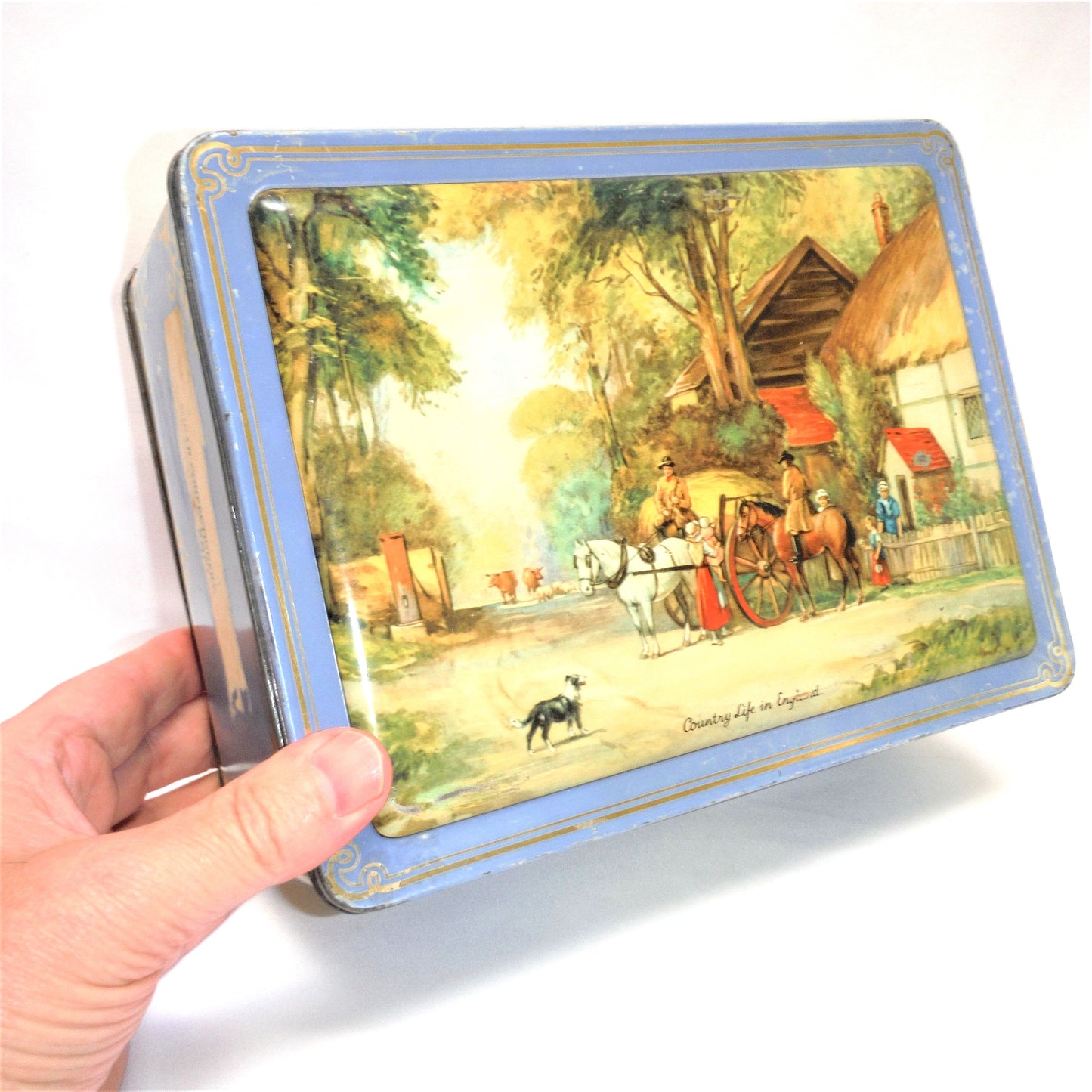 MILADY TOFFEE OF QUALITY, Presents A Large Vintage Tin: 'Country Life in England'