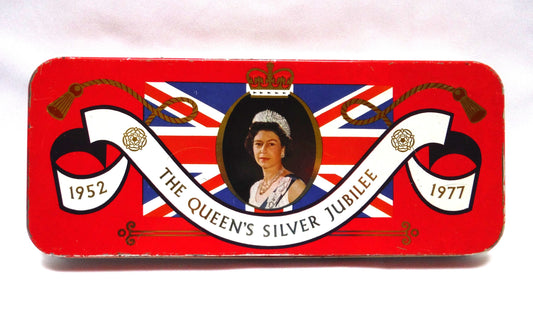 1952-1977 The Queen's Silver Jubilee Collectible Tin Can by Lovell's Famous English Toffee!