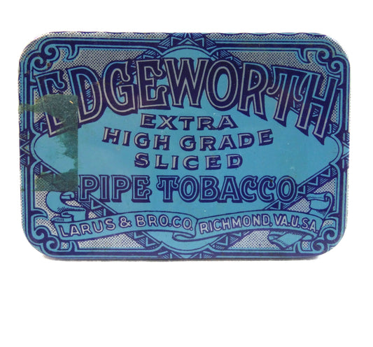 Vintage Tin by Larus & Bros. Ltd of Richmond, Virginia: 'EDGEWORTH PIPE TOBACCO'