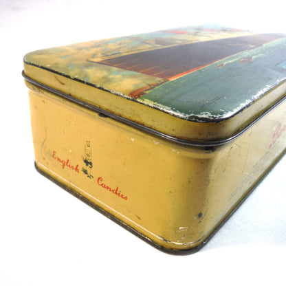 QUEEN MARY by CUNARD: An Antique Tin Can by Bensons Confectionery Ltd of Lancashire, England