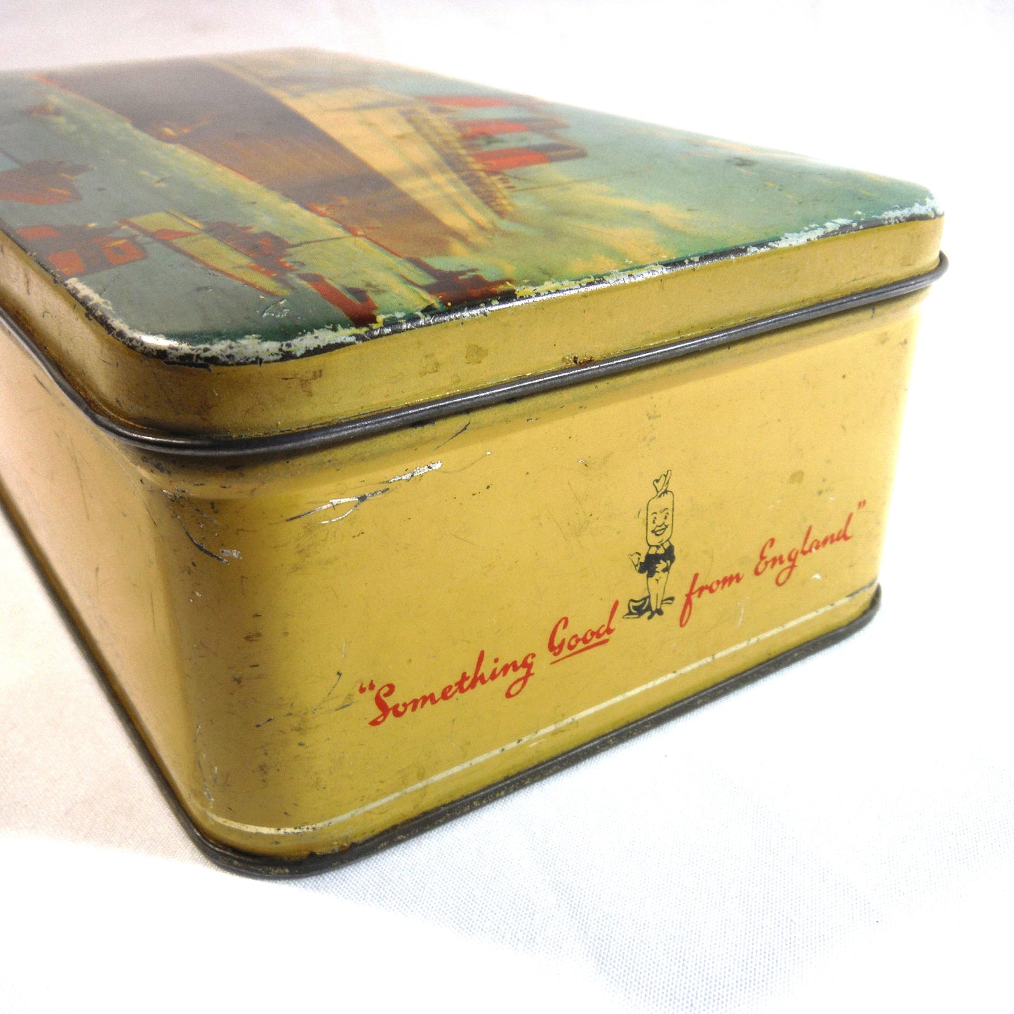 QUEEN MARY by CUNARD: An Antique Tin Can by Bensons Confectionery Ltd of Lancashire, England