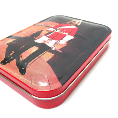Vintage Blue Bird Confectionery Toffee Tin, Featuring a Mid-Century Portrait of an On-Duty King’s Household Cavalry Guardsman